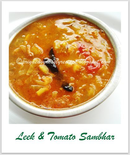 Leek & Tomato Sambhar