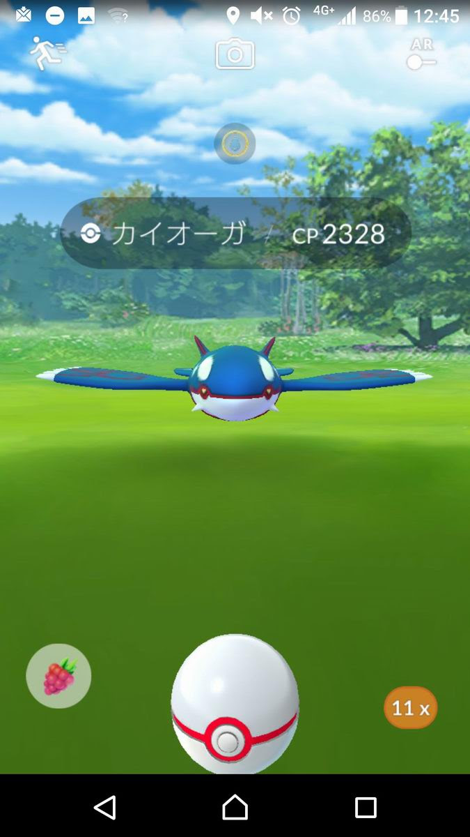 ポケモンgo その14 伝説のポケモン カイオーガ 捕獲結果 ぽよりん の写真集