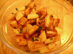 Localvore Dinner - Roasted Potatoes with chives