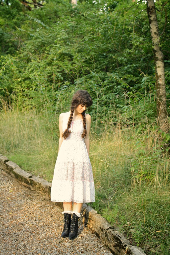 summertime braids and gunne sax dresses