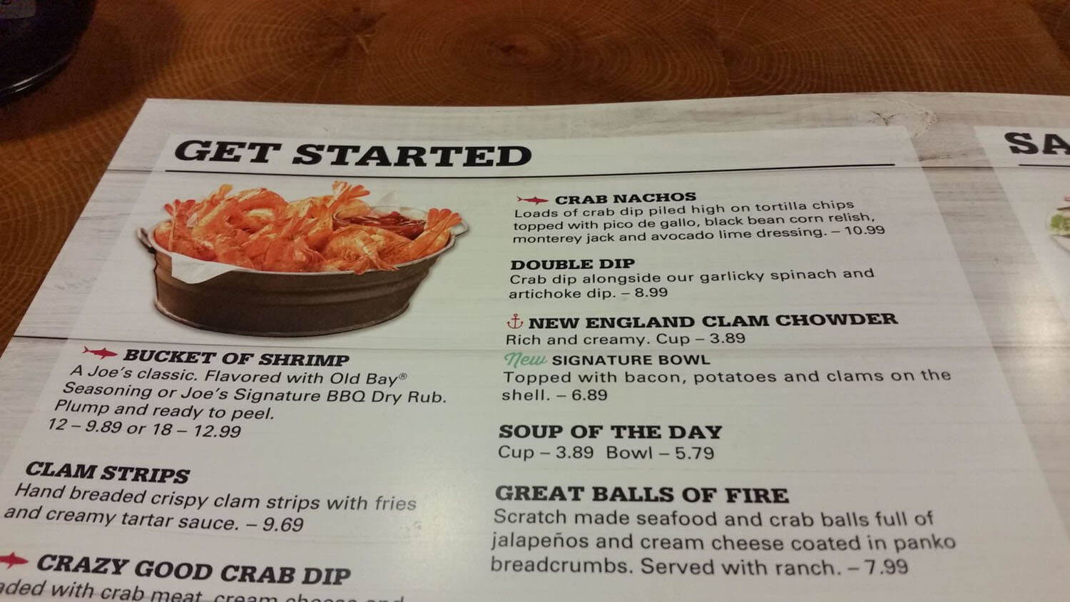Joe's Crab Shack Menu Prices