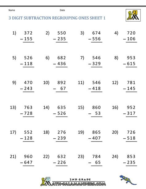 These subtraction worksheet may be configured for 4, 5, or 6 digits. three digit subtraction with regrouping worksheets