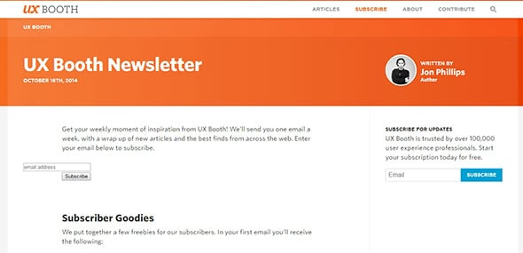 UX Booth Newsletter UX Feedback Tools