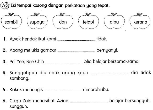 1 guru itu sering dipuji ______ rajin bekerja. Soalan Latihan Kata Hubung Tahun 3 Otosection