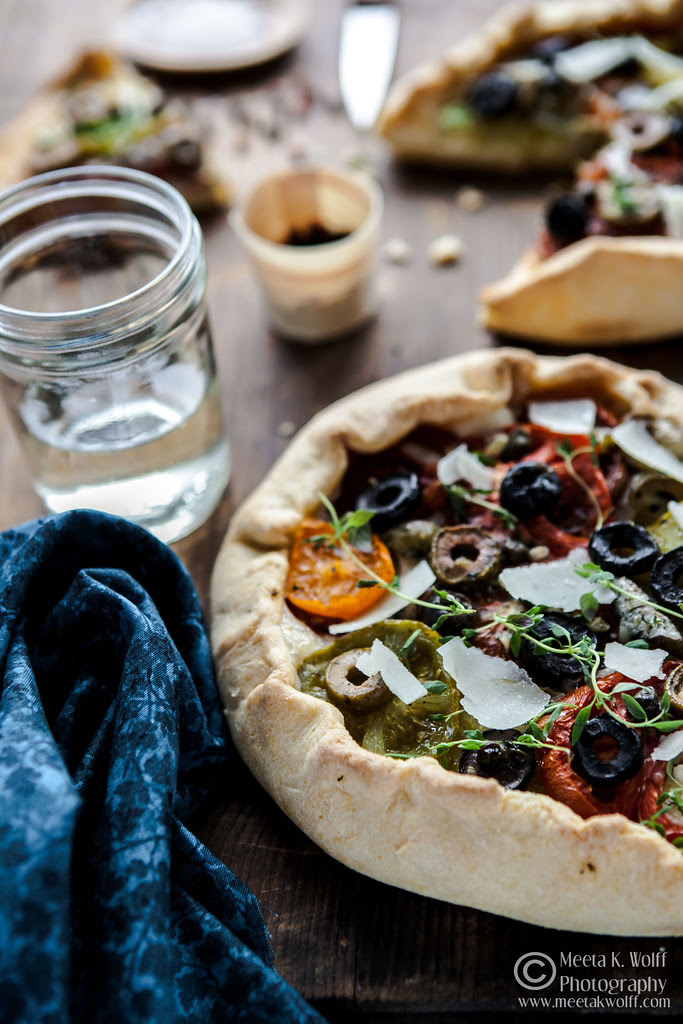 Tomato Goat Cheese Anchovy Galette (0059) by Meeta K. Wolff
