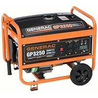 Generac 5724 GP3250 3,750 Watt 206cc OHV Portable Gas Powered Generator