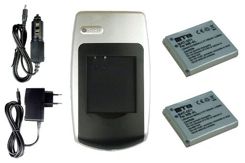  Chargeur + 2x Batteries NB-4L