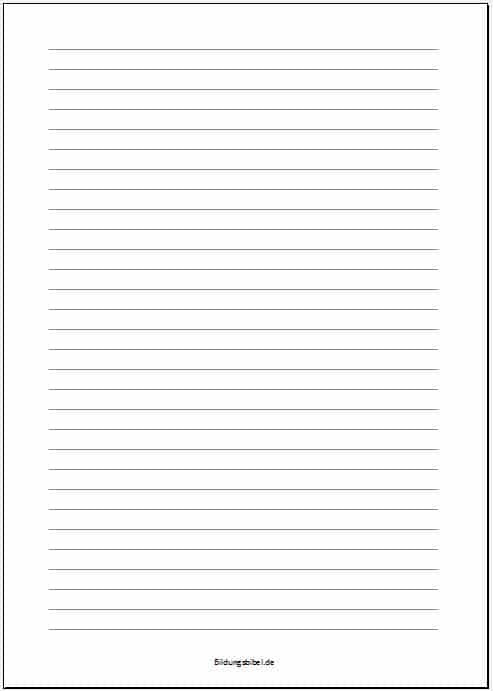 Gratis liniertes Papier, Linienpapier kostenlos downloaden und PDF ausdrucken