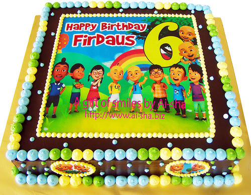Birthday Cake Edible Image Upin & Ipin