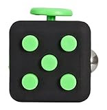 little tikes hoop #10: Ratoop Fidget Cube Relieves Stress and Anxiety Attention Toy for Work/Class/Home, Black/Green