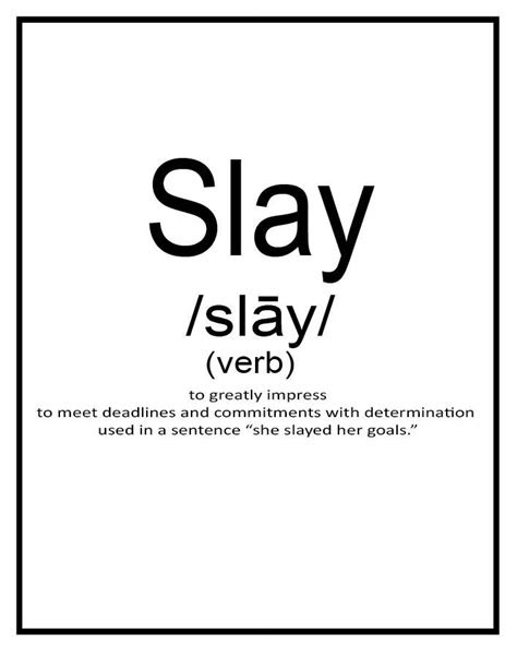 slay word   year  motivational printables