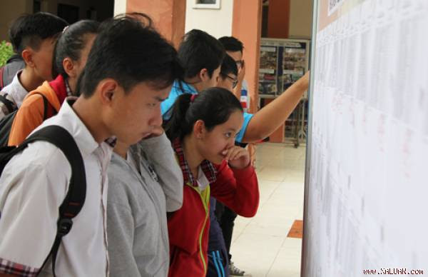  Thí sinh dự thi THPT quốc gia 2017 tại TP HCM. Ảnh:Mạnh Tùng.