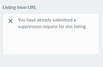 suppression error