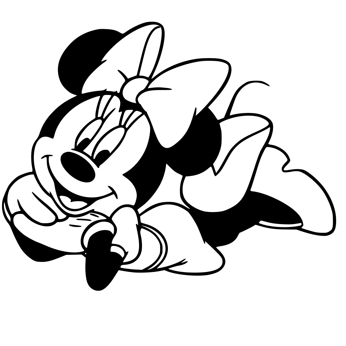Imprimer le coloriage Minnie Mouse numéro