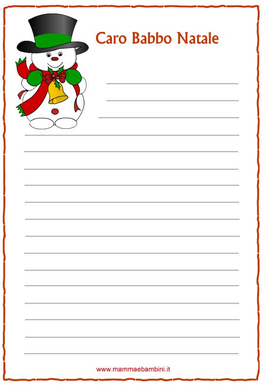 Letterine di Natale da stampare - Mamma e Bambini