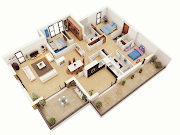 Inspiration 3 Bedroom Open Floor Home Plans, House Plan Model