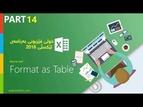 فێربونی بەرنامەی ئێکسڵ 2016 بەشی چواردە