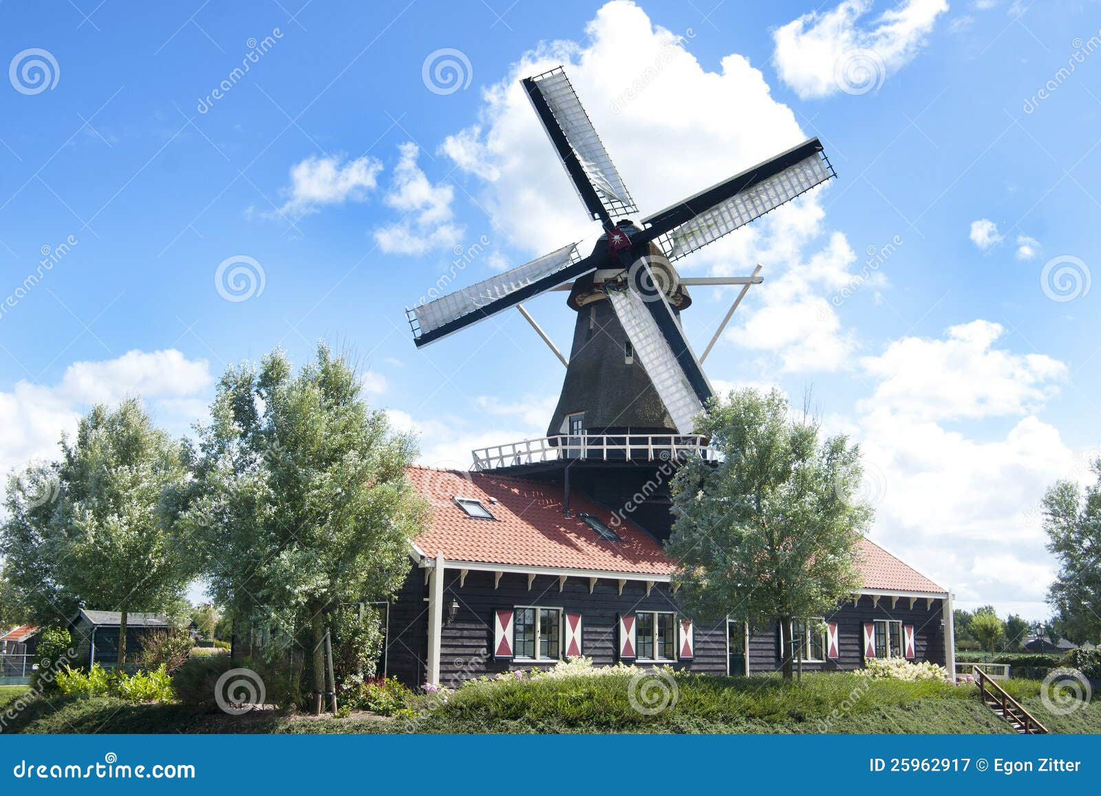 Traditional Windmill House Royalty Free Stock Photography 
