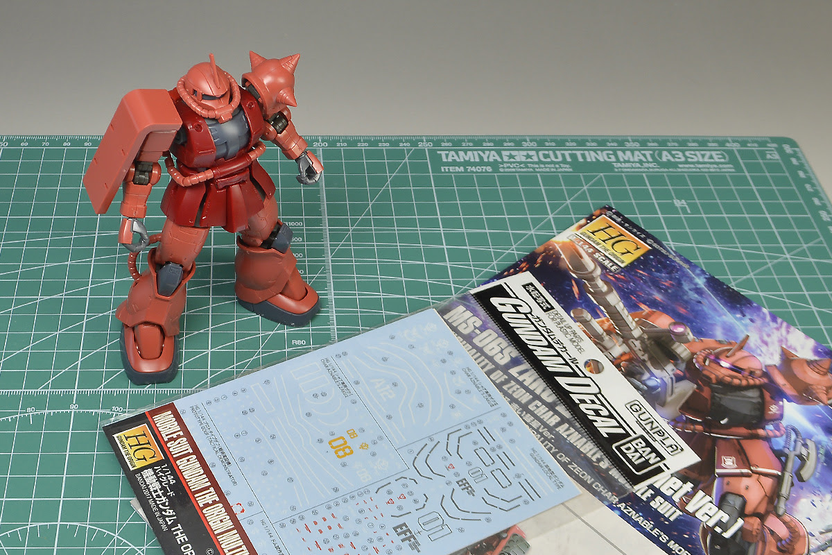 Hg シャア専用ザク 赤い彗星ver の制作 改修その１ ガンダムブログはじめました
