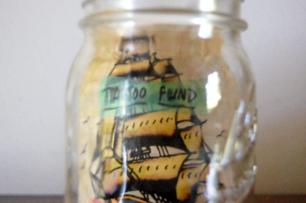 DIY • tattoo fund jar.
