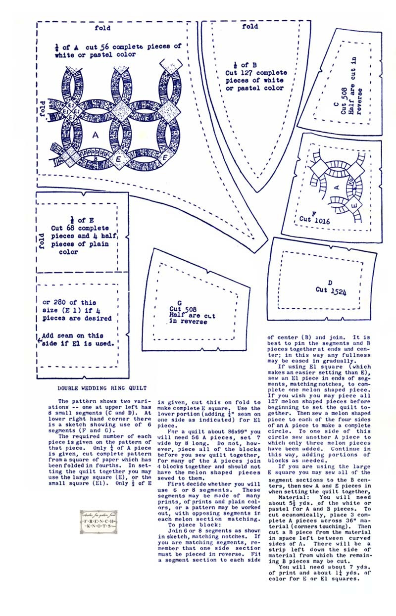 Quilt double wedding ring pattern