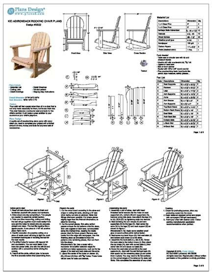 plans build adirondack rocker chair plan plans