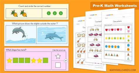 Pdf worksheets to teach and reinforce essential math concepts. preschool math worksheets pdf prekinders math printables