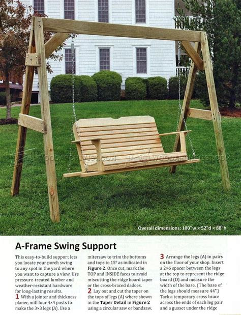 porch swing plans woodarchivist