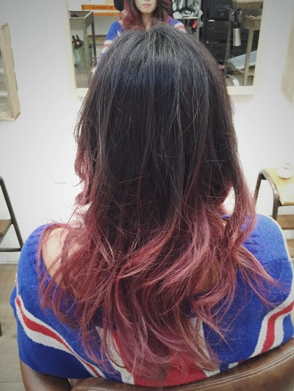 ピンクとアッシュのグラデーションカラー 亀有の美容室cherishブログ Salon Blog