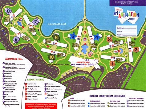 disneys art  animation resort art  animation resort map
