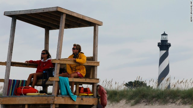 Cape Hatteras Lighthouse on the Outer Banks of North Carolina has already been moved inland once because of coastal erosion and rising seas at a cost of $11 million. The lighthouse was a witness to pirate ships and Civil War battleships.