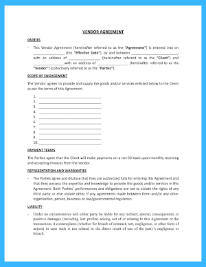 Event Vendor Contract Template