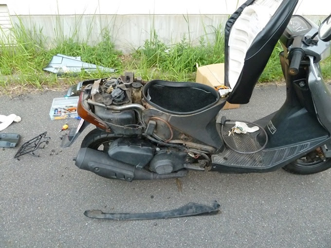 アドレスv100 燃料タンクの大容量化 4 8 6l に挑戦しました メカblog