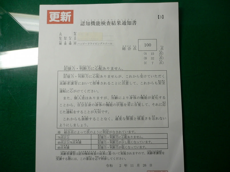 認知機能検査 老人nomaeno日記