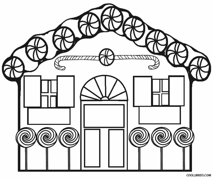 Download Free Gingerbread House Coloring Pages - Coloring Home