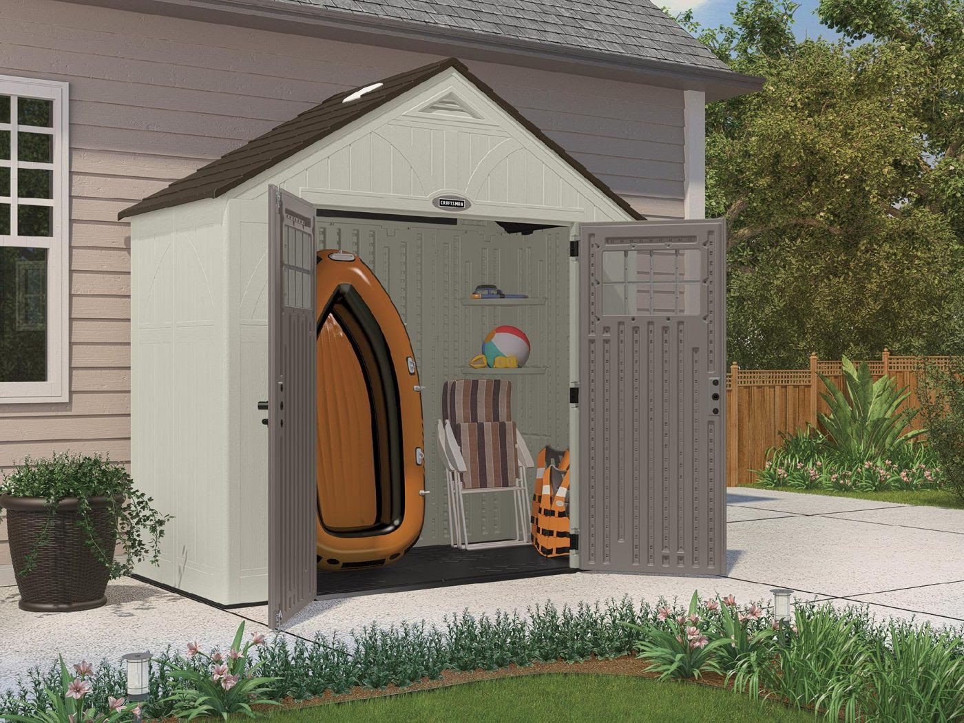 Craftsman 8' x 4' Resin Storage Shed Just $445.50 (Regular 
