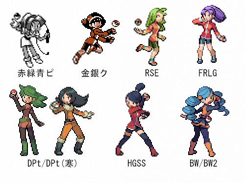 ドット絵フェチにはたまらない 歴代ポケモンのトレーナーグラフィック集 ゲーム動画ショー