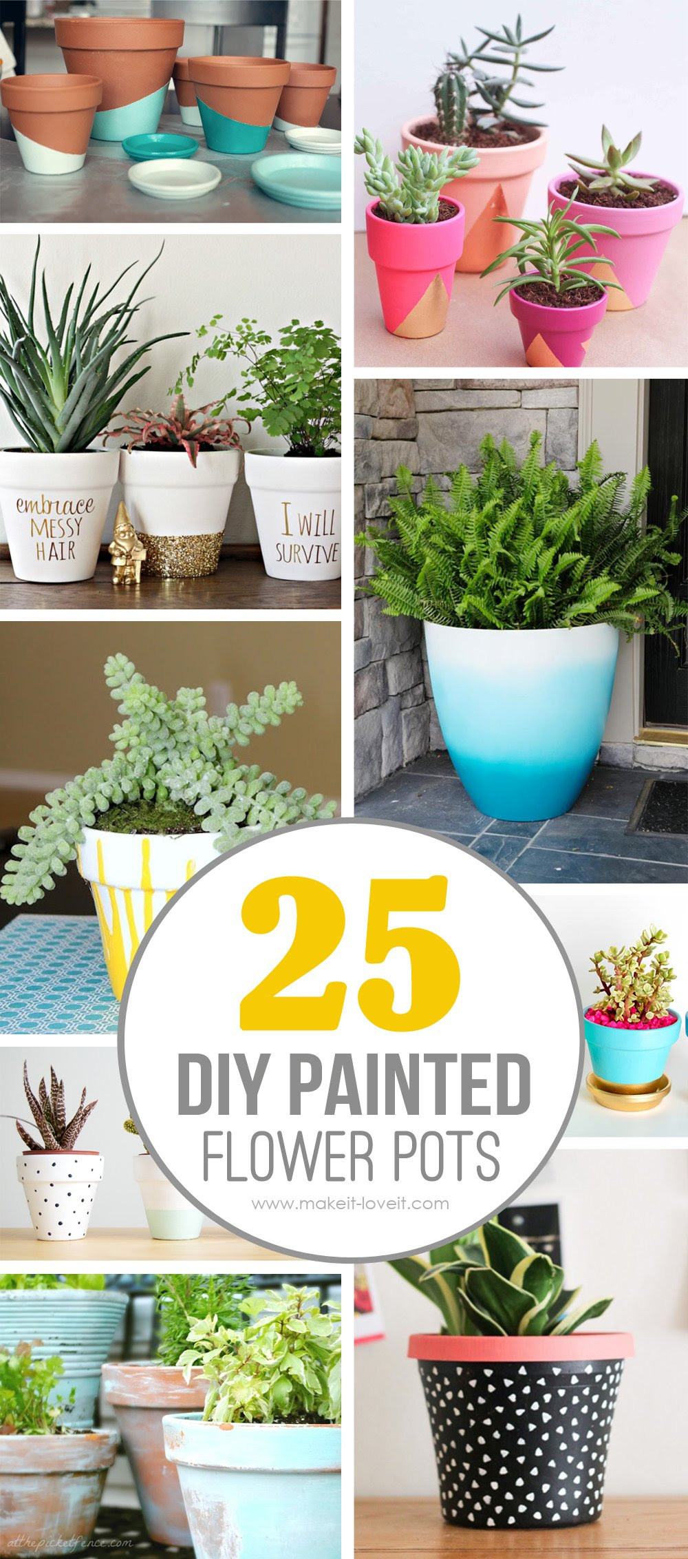 25 DIY Painted Flower Pot  Ideas you ll LOVE