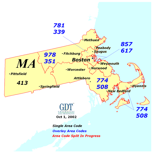 Massachusetts Area codes. Massachusetts area code