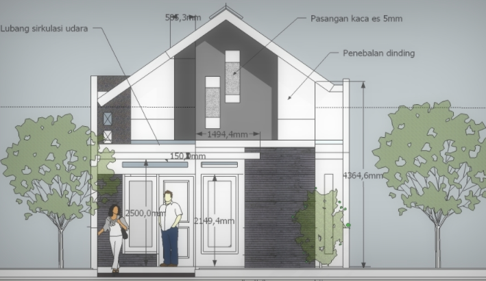  Rumah  Minimalis  Kaca Lebar