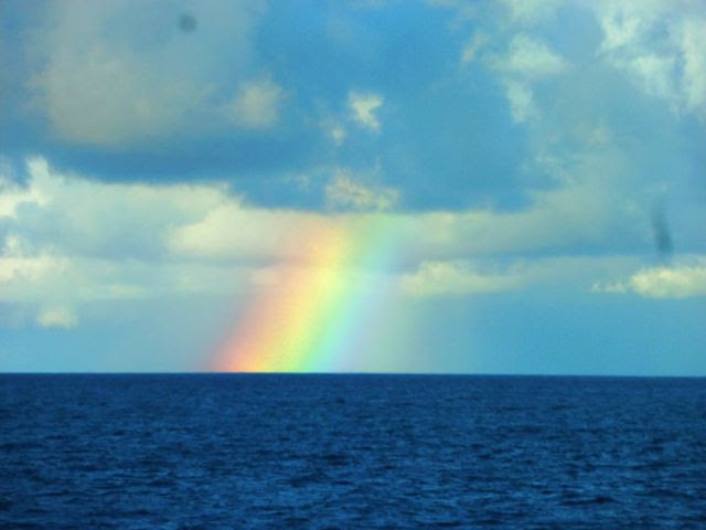 海にかかる虹 ハワイ島 ハワイアンキルト