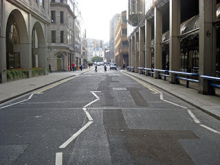 City of London  quiet streets and jammed sidewalks Roasted