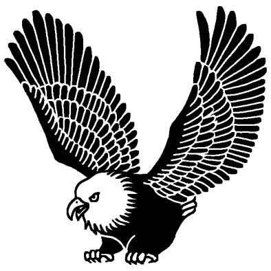 タカ 鳥 動物 無料 白黒イラスト素材