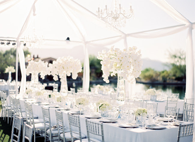 White-Out Wedding Theme | Fantastical Wedding Stylings