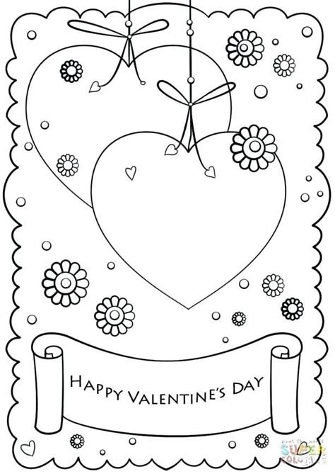  happy valentines card printable valentine coloring pages valentines
