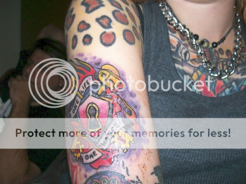 Thom also did my 'One Life, One Chance' tattoo last April at the Bakersfield 