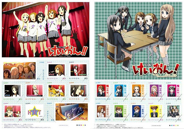 フレーム切手セット けいおん アニメ版 原作版2種の販売が決定 Otalab