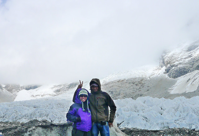 with my guide Madan at Everest Base Camp