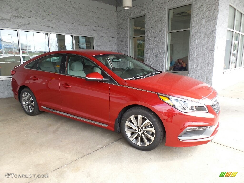 2017 Scarlet Red Hyundai Sonata Sport #116432867 Photo #23  GTCarLot