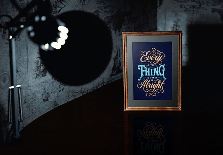 Download Free Classic Portrait Color Painting Photo Frame Mockup PSD - Designbolts